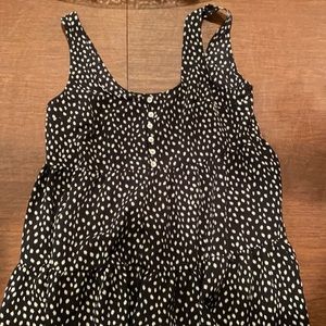 Urban Outfitters Black and White dot romper. A size M but is a little big.
